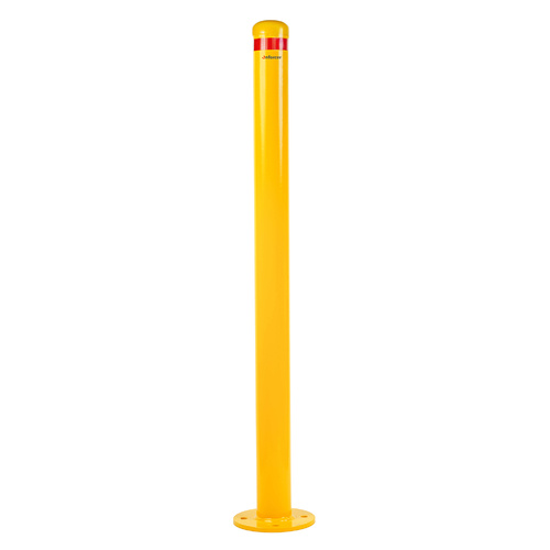 Enforcer 63mm Surface Mount Steel Bollard Yellow