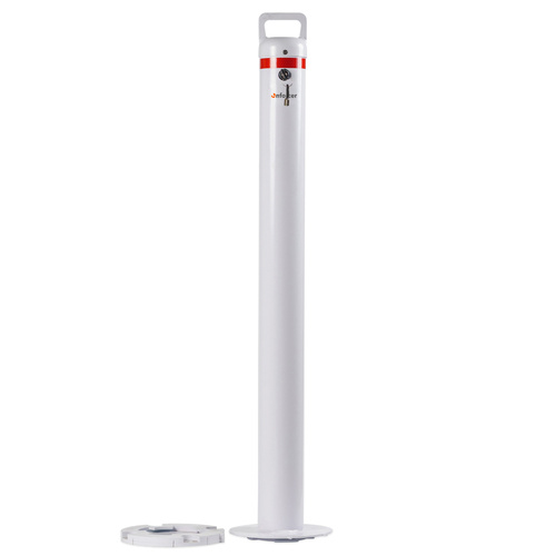 Enforcer 90mm Removable Surface Mount Bollard White Keyed Alike