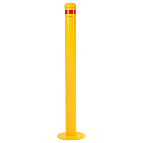 Enforcer 90mm Surface Mount Steel Bollard Yellow 1200mm