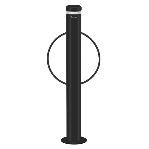 Enforcer Surface Mount Circular Bollard Bike Rack Black