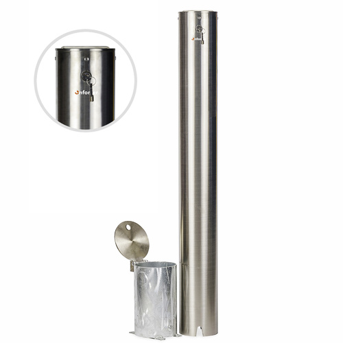 Enforcer 140mm Premium Removable Bollard KeyLock Stainless Steel 304