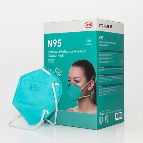 BYD N95 NIOSH Respirator Flat Fold Masks 25 Pack