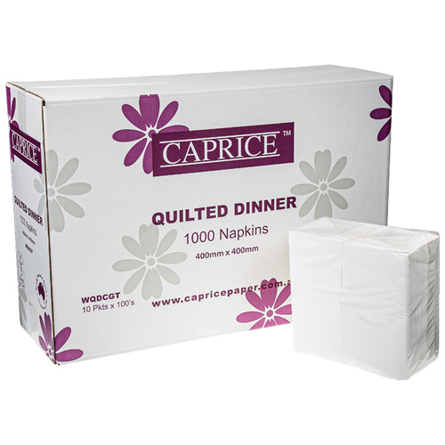 Caprice Quilted Dinner White GT Fold