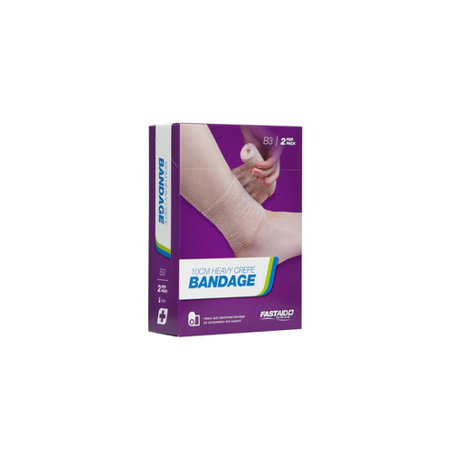 FastAid Heavy Crepe Bandage 10cm 2pk