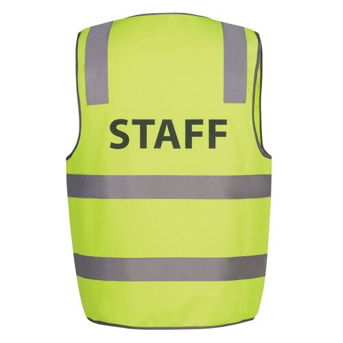 Hi Vis Reflective Yellow Staff Safety Vest 6DNS6