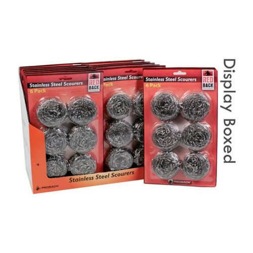 Redback Stainless Steel Scourers 6 Pack