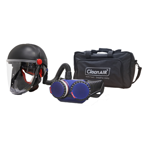 CleanAIR CA-40G Hard Hat w/ Toric Visor &amp; AerGO PAPR Kit - Heavy Duty Battery