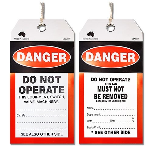Safety Tag &quot;Danger - Do Not Operate&quot;