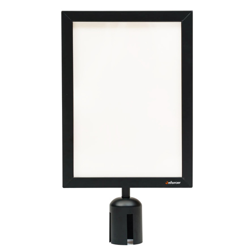 Enforcer A3 Sign Frame Black Powder Coated Retractable Barrier