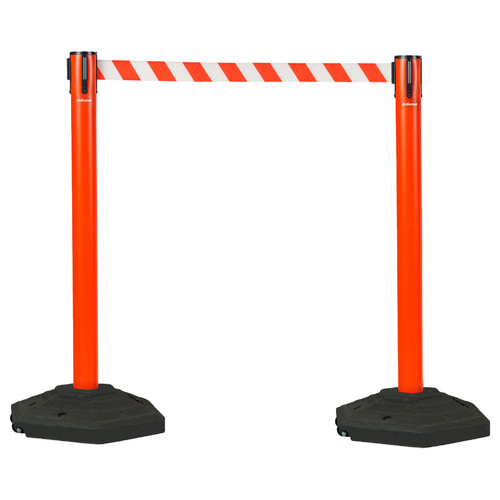 Enforcer Retractable Belt Barrier Red Post Red White Belt