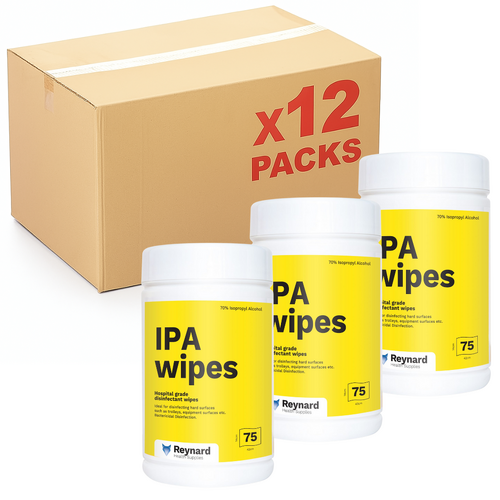 Reynard IPA Surface Disinfection Wipes 75 Pack RHS409 - Carton of 12