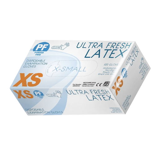 Ultra Fresh Disposable Latex Powder Free Gloves