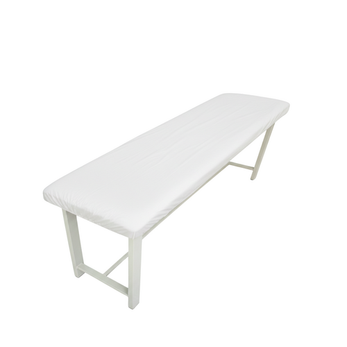 Disposable White PP Non-Woven Fitted Bed Sheets (200x75cm) – 100 Count