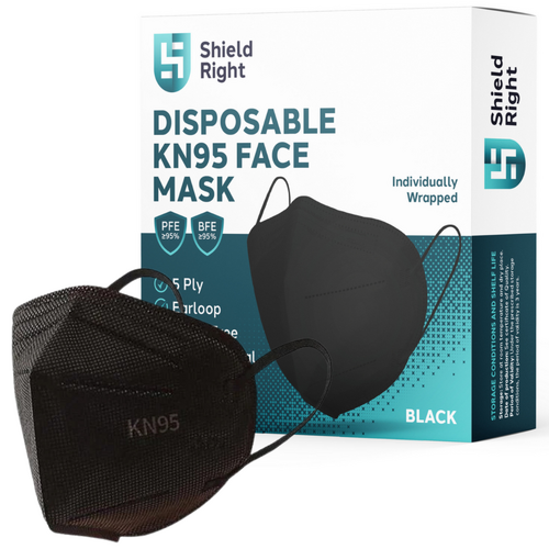 Shield Right KN95 Face Masks – 10 Pack | N95 P2 Equivalent Respirator - Pack of 10