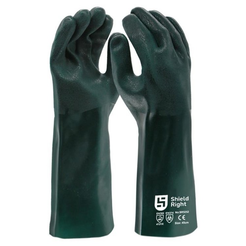 Shield Right Double Dipped Green PVC Glove