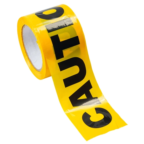 Barricade/Barrier Tape Caution - black on yellow 75mm x 100 Metres