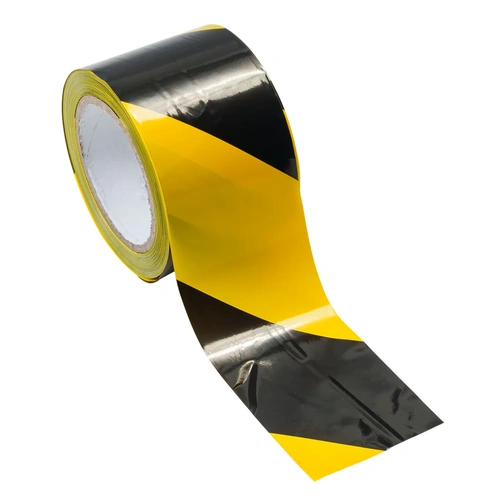Barricade/Barrier Tape - Yellow &amp; Black 75mm x 100 Metres - Carton of 24