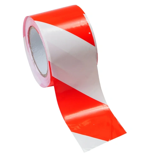Shield Right Red and white barricade tape 75MM X 100M