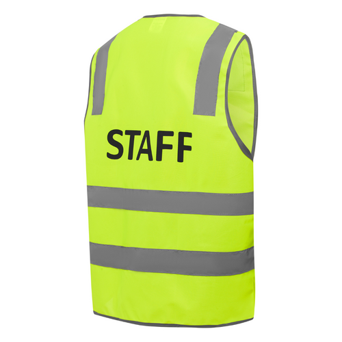 Hi Vis Reflective Yellow Staff Safety Vest Day &amp; Night