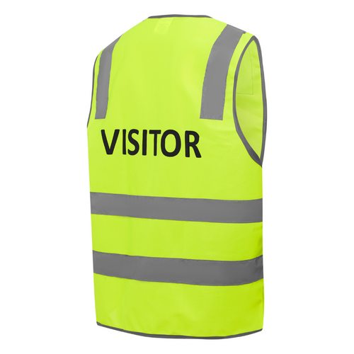 Hi Vis Reflective Yellow Visitor Safety Vest Day &amp; Night