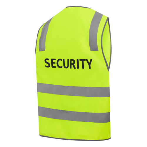 Hi Vis Reflective Yellow Security Safety Vest Day &amp; Night
