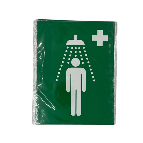 Emergency Safety Shower Icon - Alert Sign W225mm x H300mm