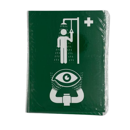 Emergency Combination Eye Wash &amp; Shower Icon - Alert Sign W225mm x H300mm