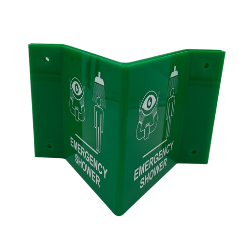 3D Combination Eye Wash &amp; Shower Sign