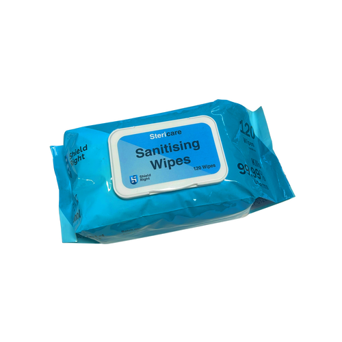 SteriCare Sanitising Wipes 75% Alcohol – 120 Pack