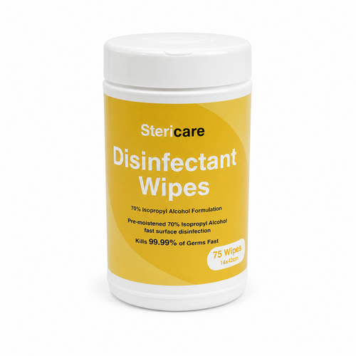 SteriCare Disinfectant Wipes 70% Isopropyl, 75 Wipes