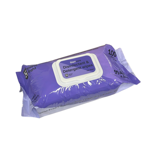 SteriCare Disinfectant &amp; Detergent wipes, 100 Pack