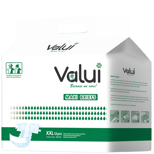 Valui Maxi Briefs Nappy Style (Pack of 12) - Carton Pack