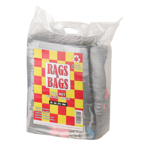 Coloured T-Shirt Rags in Bags - 10kg