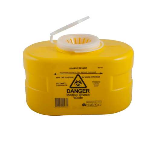 Plastic 3L Sharps Disposal Container