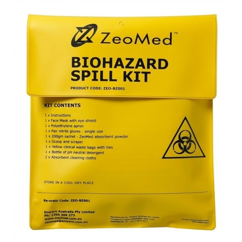 ZeoMED Body Fluid Biohazard Spill Kit – Bag